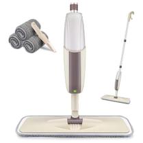 Spray Mop HOMTOYOU para limpeza de piso com 3 almofadas de microfibra