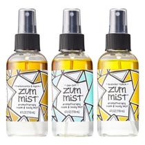Spray para ambiente e corpo Indigo Wild Zum Mist Misturas populares Olíbano e mirra, sal marinho, lavanda e limão 4 fl oz (pacote com 3)