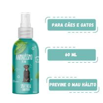 Spray para Hálito Pet Animalissimo 60ml Previne Bafinho para Cães e Gatos