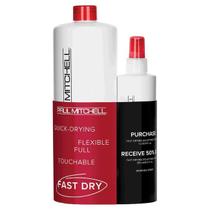 Spray para modelar cabelo Paul Mitchell Fast Drying Medium Hold 1000 ml + 250 ml
