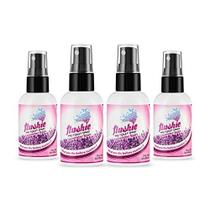 Spray pré-higiênico Flushie Travel Size 60 ml, pacote com 4 unidades de lavanda