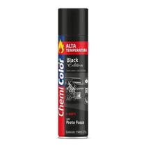 Spray preto fosco alta temperatura 350 ml chemicolor