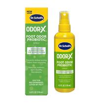 Spray probiótico do Dr. Scholl 4oz elimina imediatamente e impede odores de desoderizer de sapatos retornando, 4 onças