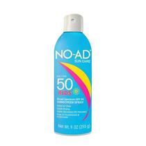 Spray protetor solar NO-AD KIDS SPF 50 266ml à prova d'água