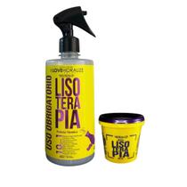 Spray Protetor Térmico Uso Obrigatório Lisoterapia 500ml + Mini Btx Lisoterapia 150g Orgânico Hidralize