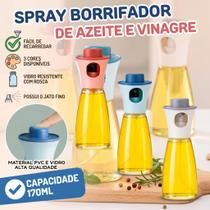 Spray Pulverizador de Azeite, Óleo e Vinagre 170ml Borrifador Prático para Air Fryer, Saladas e Cozinha Gourmet Spray Pulverizador de Azeite, Óleo e Vinagre 170ml Borrifador Prático para Air Fryer, Saladas e Cozinha Gourmet