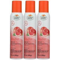 Spray purificador de ar Citrus Magic Grapefruit 90 ml, pacote com 3