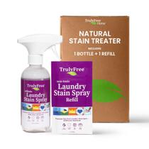 Spray removedor de manchas de roupa verdadeiramente gratuito com recarga e frasco de 90 ml