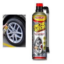 Spray Reparador LuxCar Instantaneo Pneus Enche E Veda Carro Moto