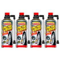 Spray Reparador Pneu Furado Intantâneo LuxCar 400ml - Kit 04 Peças