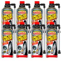 Spray Reparador Pneu Furado Intantâneo LuxCar 400ml - Kit 08 Peças
