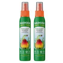 Spray Repelente de Carrapatos Badger 120ml Pack com 2 Unidades Natural Spray Repelente de Carrapatos Badger 120ml Pack com 2 Unidades Natural
