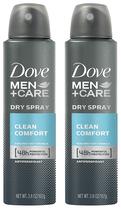 Spray seco antitranspirante Dove Men + Care Clean Comfort 112 ml