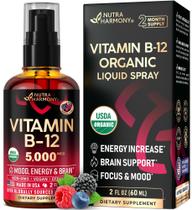 Spray sublingual de vitamina B12 NUTRAHARMONY 5000mcg 60mL