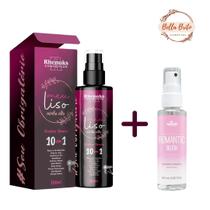 SPRAY TÉRMICO MEU LISO, MINHA VIDA e PERFUME CAPILAR ROMANTIC BLUSH para PRÉ E PÓS CHAPINHA