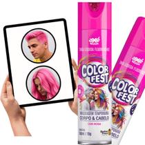 Spray Tinta para Cabelo Color Fest Spray Rosa 150ml Spray Tinta para Cabelo Color Fest Spray Rosa 150ml