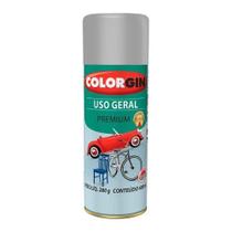 Spray Tinta Uso Geral Cores Lisas Cinza Placa 400ML para Objetos Domésticos Colorgin