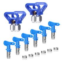 Spray Tips Conjunto de 6 unidades de pulverizador de tinta reversível sem ar Geevorks Spray Tips Conjunto de 6 unidades de pulverizador de tinta reversível sem ar Geevorks