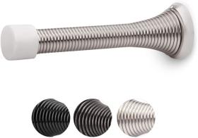 Spring Door Stopper HOMOTEK Satin Nickel, pacote com 20 unidades, amortecedor de borracha
