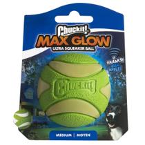 Squeaker Ball Chuckit! Max Glow Ultra Medium para 9-27 kg