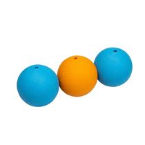 Squeaker Toy Dog Balls Amazon Basics, 6,4 cm, pacote com 3, azul e laranja Squeaker Toy Dog Balls Amazon Basics, 6,4 cm, pacote com 3, azul e laranja