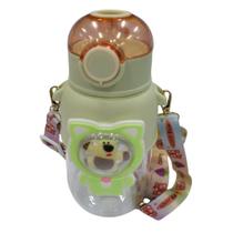 Squeeze 680ml c/ Canudo e Alça Urso 2444825 Verde - Quanhe