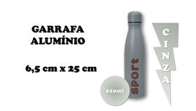 Squeeze Alumínio 620ml Garrafa Água Cinza Academia - GDR