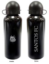 Squeeze Alumínio Oficial Licenciado Preto 500ml Escudo Santos