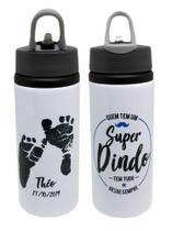 Squeeze Branco de Alumínio Lembrancinha Super Dindo Padrinho