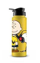 Squeeze Garrafa de Água Snoopy Charlie Brown 750ml Plástico Livre de BPA Academia Lancheira - Bandeirante