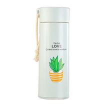 Squeeze Garrafa de Vidro e Plástico 400ml Cactus Love Azul