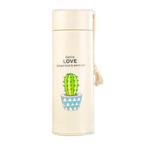 Squeeze Garrafa de Vidro e Plástico 400ml Cactus Love Bege Squeeze Garrafa de Vidro e Plástico 400ml Cactus Love Bege