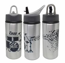 Squeeze Garrafa Garrafinha Personalizada Bateria Baterista