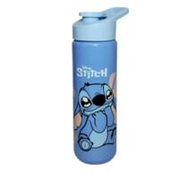 Squeeze Garrafa Para Água Com Alça e Tampa Azul Stitch 700ml