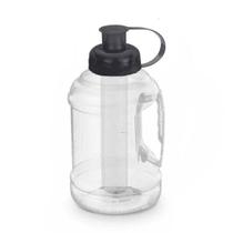 Squeeze Garrafa Redonda Pet com Alça e Tubo Gelo - 1 Litro