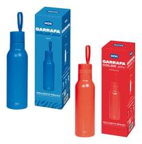 Squeeze Garrafinha 500ml Mor Color Academia Bolsa Aço Alça -