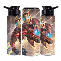 Squeeze Homem de Ferro Alumínio Metalizado Brilhante 750mL