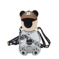 Squeeze Infantil Ursinho Com Alça 750 ml Preto - Quanhe