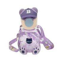 Squeeze Infantil Ursinho Com Alça 750 ml Roxo - Quanhe