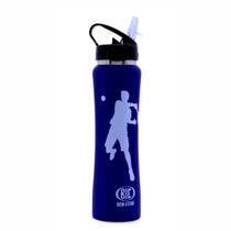 Squeeze Inox Térmico Esportes Azul Com Canudo 500ml BIC