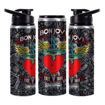 Squeeze Jovi Bon Jovi Rock 80's Alumínio Brilhante 750mL Squeeze Jovi Bon Jovi Rock 80's Alumínio Brilhante 750mL