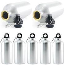 Squeeze Para Sublimação Alumínio Mosquetão 10 Unidades + Caixinhas Individuais