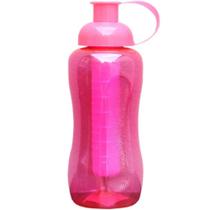 Squeeze PET Garrafa de Água Com Tubo de Gelo 600 ml Garrafinha Esportiva Escola Academia