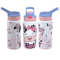 Squeeze Térmica Vaquinha Fofa Volta às Aulas Bico Silicone Infantil Com Nome Squeeze Térmica Vaquinha Fofa Volta às Aulas Bico Silicone Infantil Com Nome