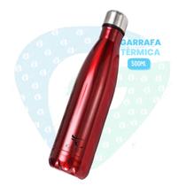 Squeeze Térmico 500ml Água Vermelha Metal Inox Academia