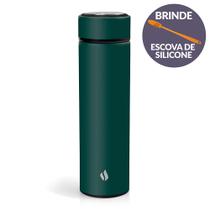 Squeeze Térmico Verde Inox Com Escova De Limpeza Termopro