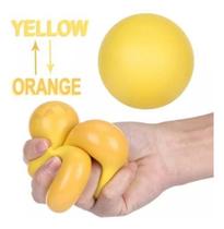 Squishies Stress Ball Nee Doh Change Color Amarelo E Laranja