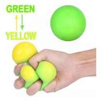 Squishies Stress Ball Nee Doh Change Color Amarelo E Verde - Mega Block Toys