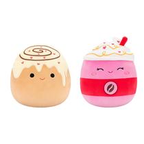 Squishmallows de pelúcia Anita the Cinnamon Roll e Beata Pink Latte