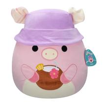 Squishmallows de pelúcia Original Peter The Pig 40 cm com bebida